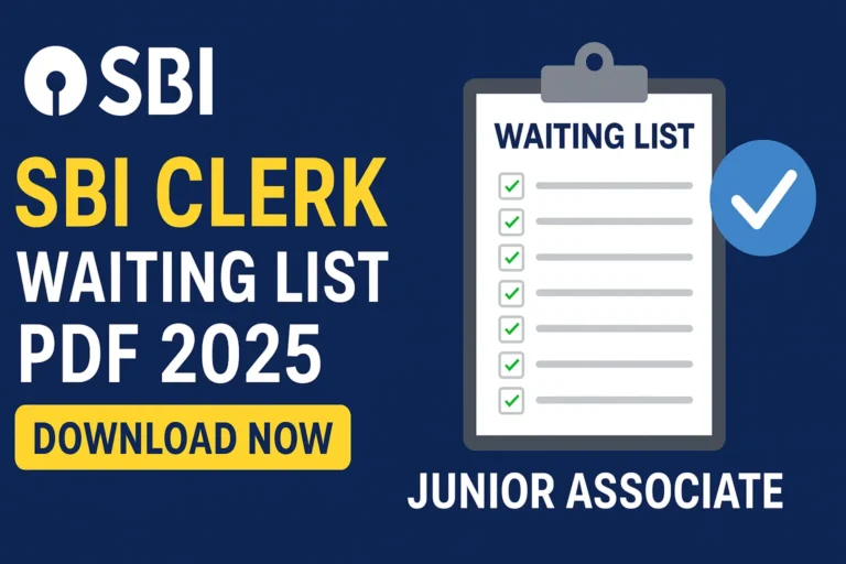 SBI Clerk Waiting List PDF 2025