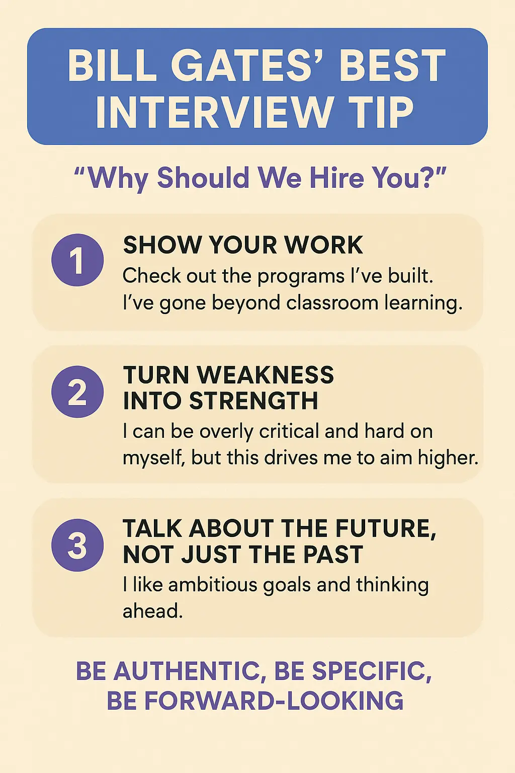 Bill Gates’ Best Interview Tip 2025: How to Answer “Why Should We Hire You?