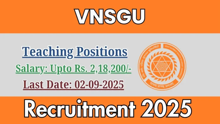 VNSGU Recruitment 2025