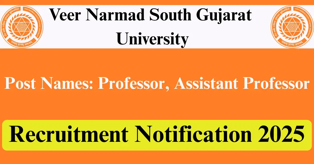 VNSGU Recruitment 2025